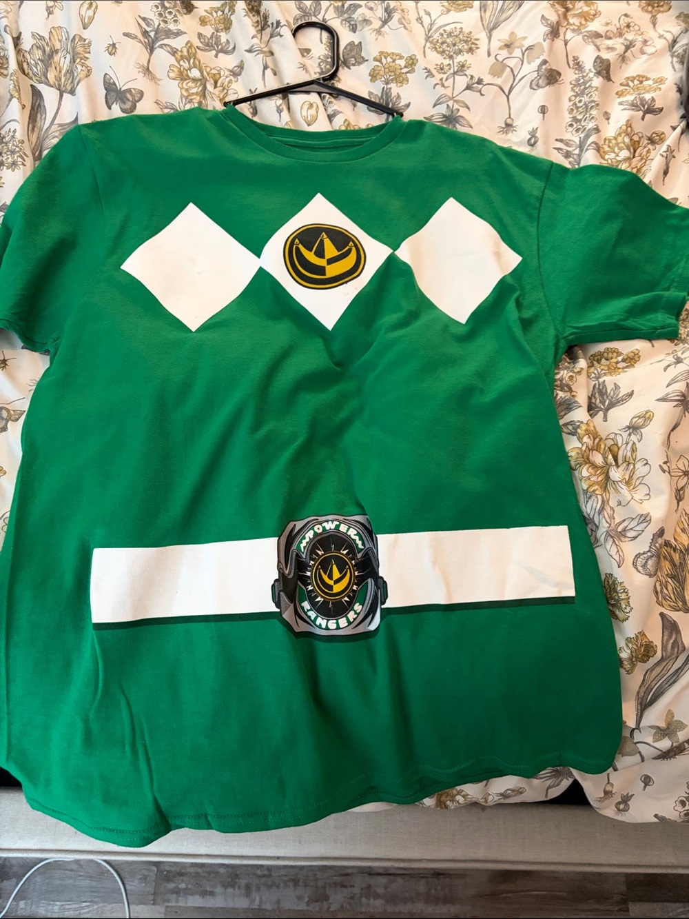 Green Power Ranger Tee with Ranger Emblems